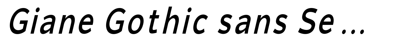 Giane Gothic sans Semi Bold Italic Condensed